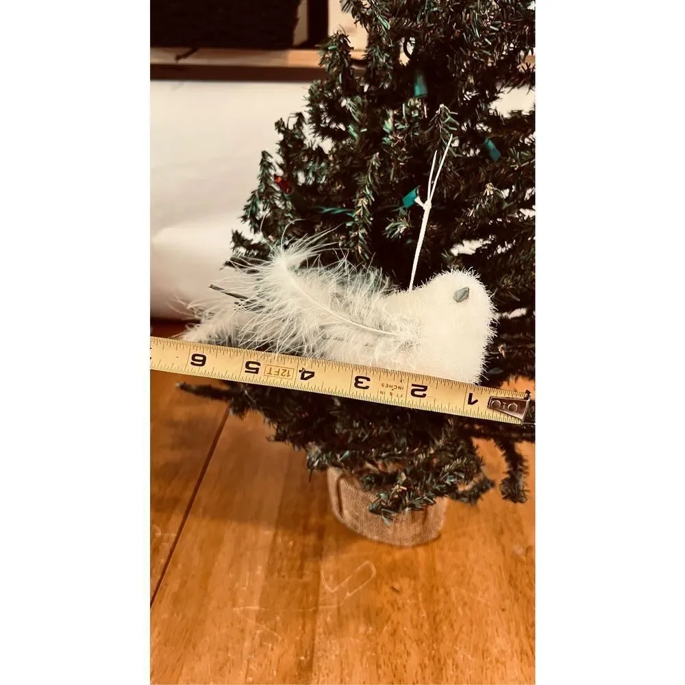 Bird Christmas tree ornament Feather Foam Vintage